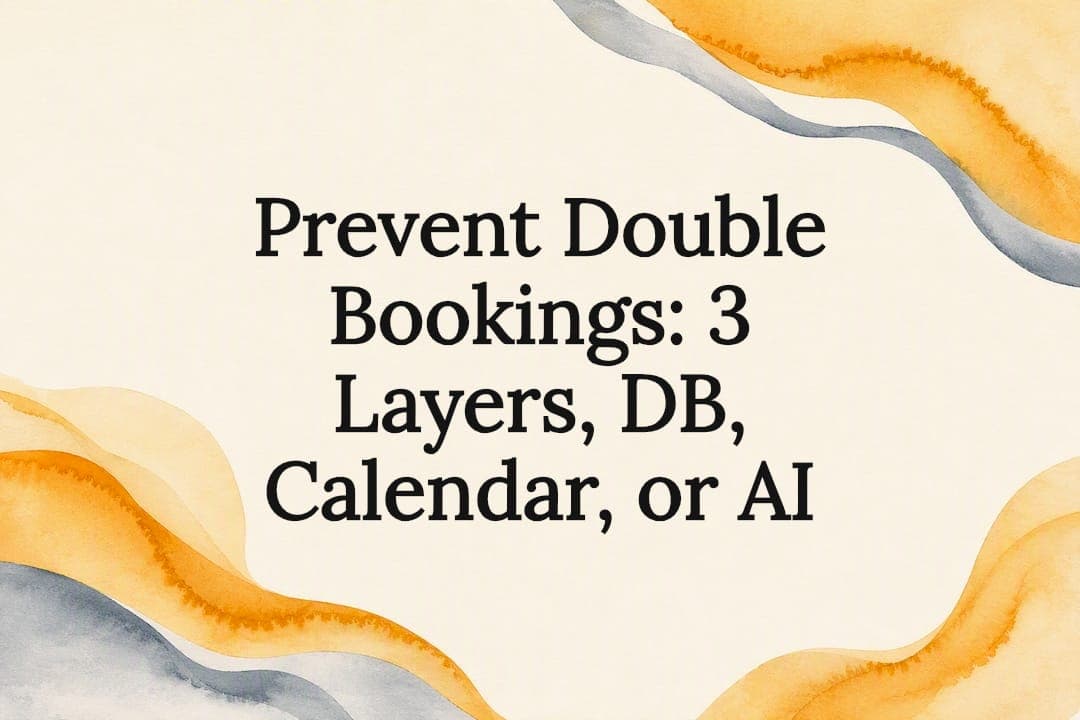 Prevent Double Bookings: 3 Layers, DB, Calendar, or AI
