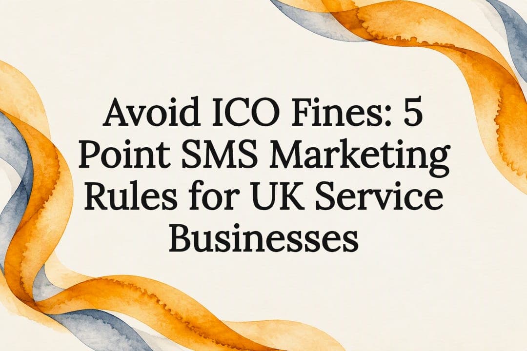 Avoid ICO Fines: 5 Point SMS Marketing Rules for UK Service Businesses