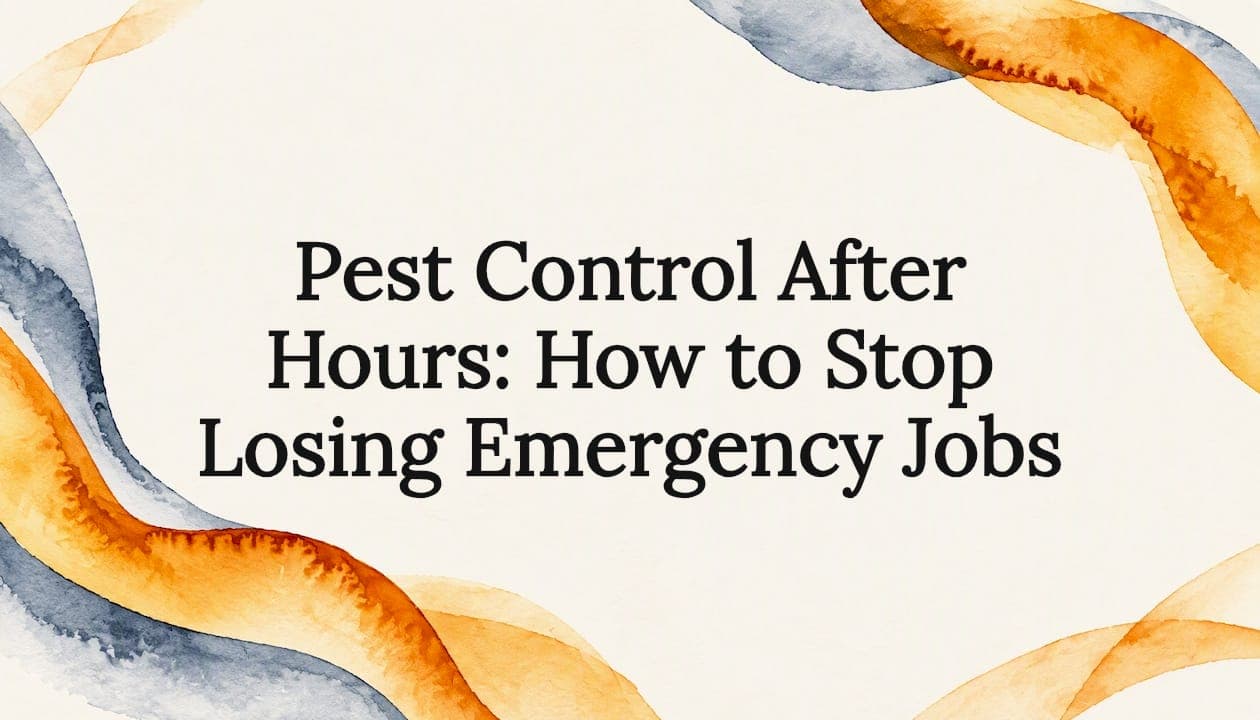 Pest Control After Hours: How to Stop Losing Emergency Jobs